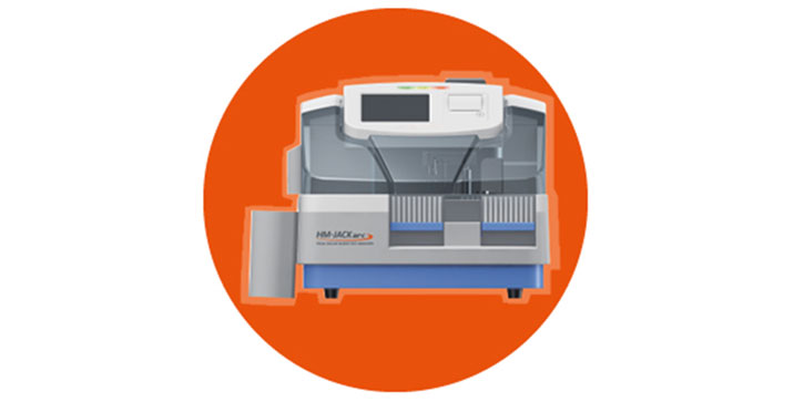 Blood test tubes. Blood samples in a rack.